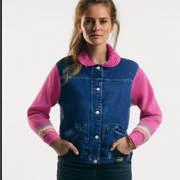 PENDLETON Women’s Denim Blue Sweater Jacket Coat Medium ￼